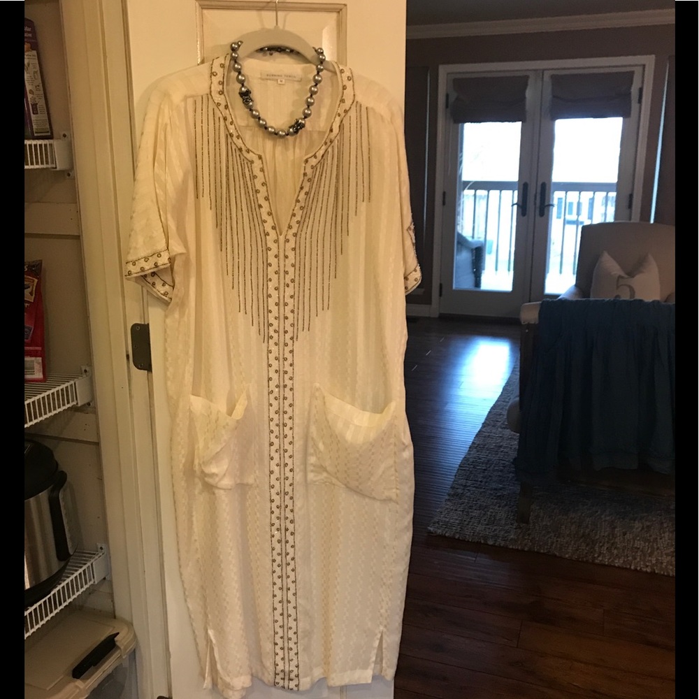 Medium Burning Torch Beaded Caftan Dress